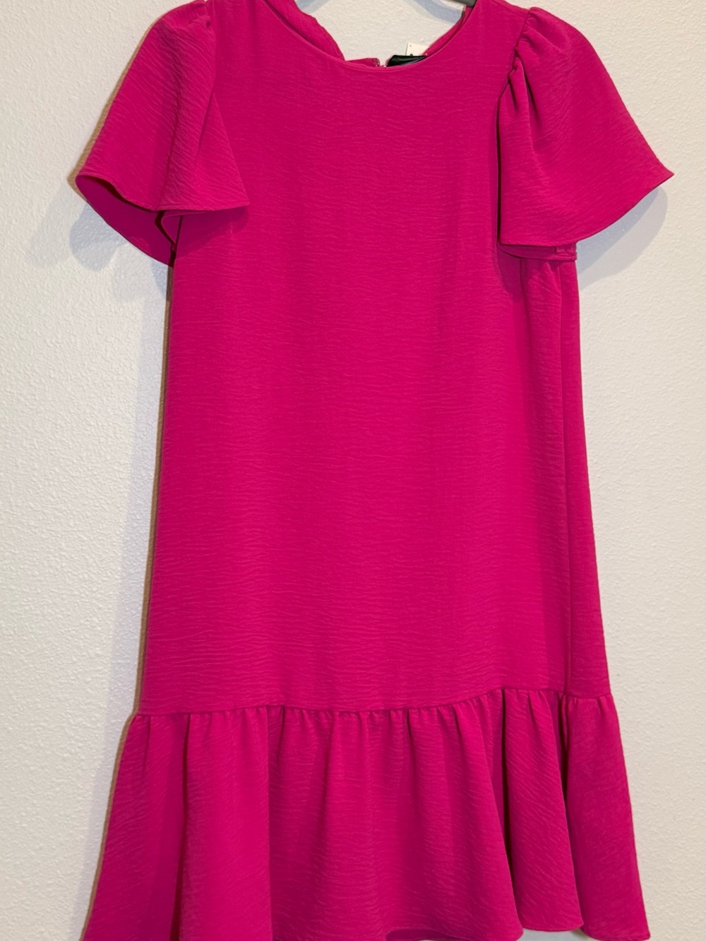 DKNY Kids Hot Pink Flutter Sleeve A-Line Dress